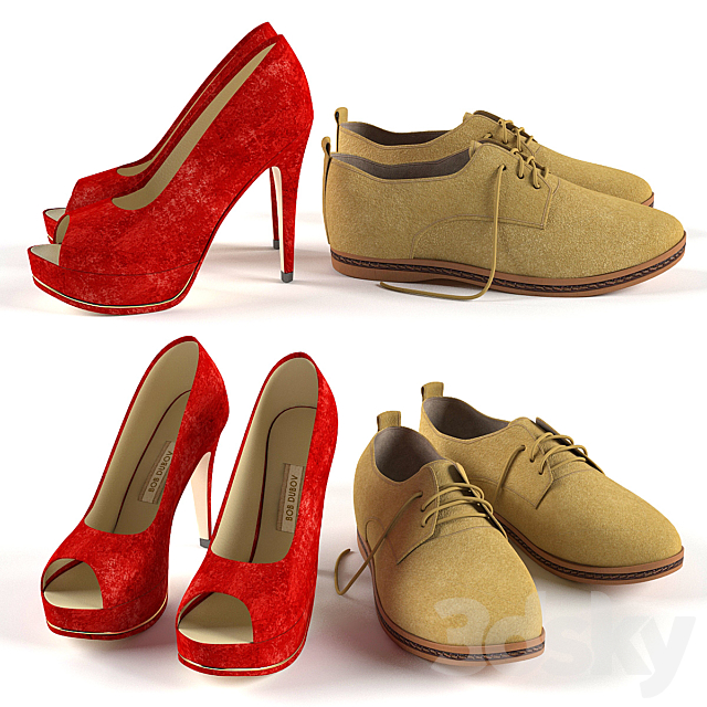 Women’s and men’s shoes 3DS Max Model - thumbnail 1