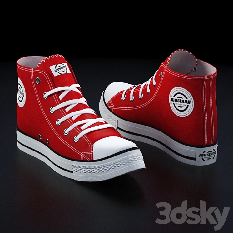 Zapatillas mustang 3DS Max - thumbnail 1