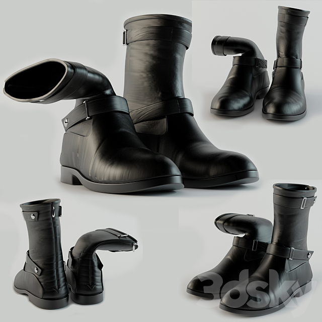 ZARA men’s boots 3DS Max Model - thumbnail 1