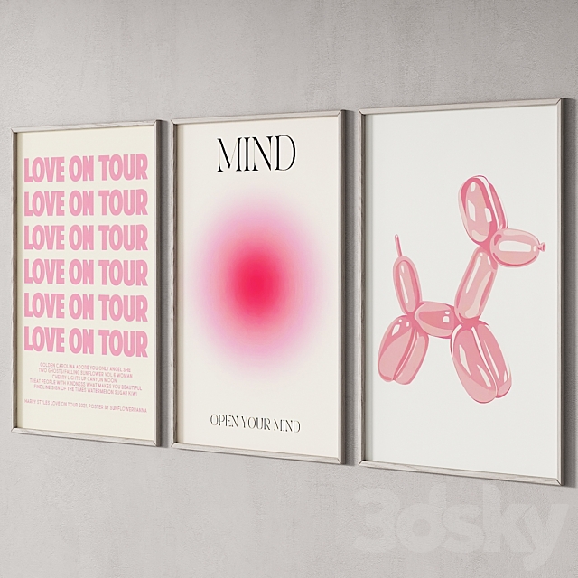 256 frame models 01 pink vibe posters 01 3ds Max - thumbnail 3