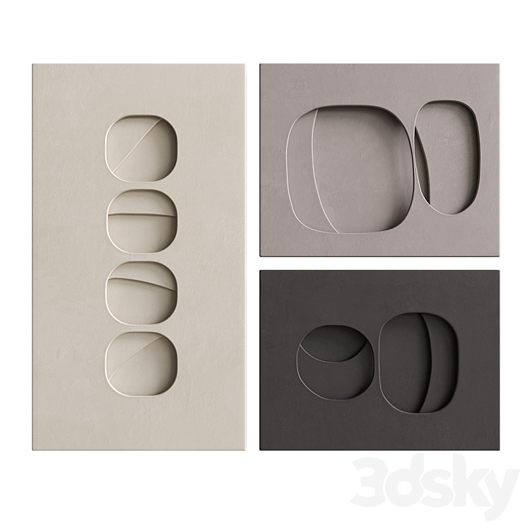 3DArt Relief3 in the style of spacialism 3DS Max Model - thumbnail 2