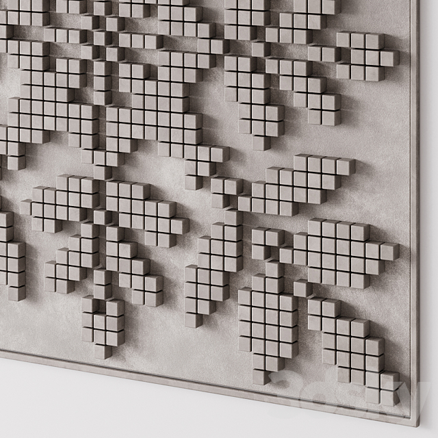 96 Decorative Wall Art Mosaic 3DS Max Model - thumbnail 3