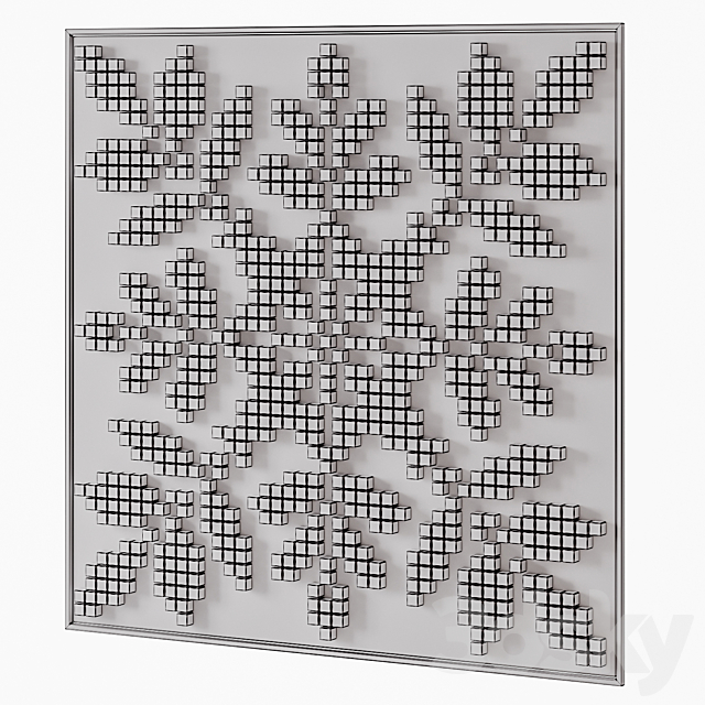 96 Decorative Wall Art Mosaic 3DS Max Model - thumbnail 5