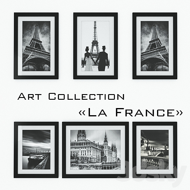 A collection of photo-paintings La France 3DSMax File - thumbnail 1