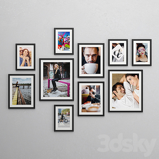 A set of frames IKEA VANKIVA (OL Family photos) 3DSMax File - thumbnail 1