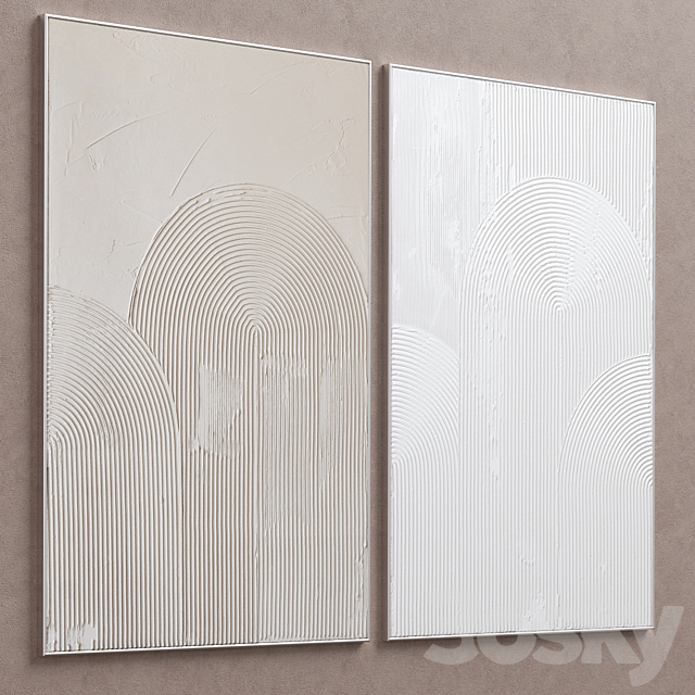 Abstract Arch Plaster Wall Art C-226 3DSMax File - thumbnail 3