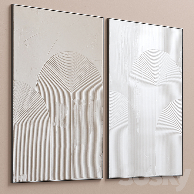 Abstract Arch Plaster Wall Art C-226 3DSMax File - thumbnail 4