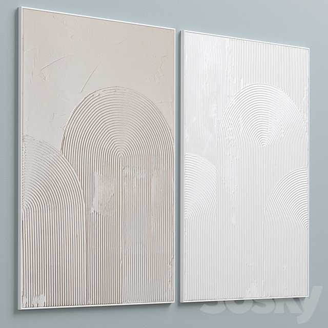 Abstract Arch Plaster Wall Art C-226 3DSMax File - thumbnail 5