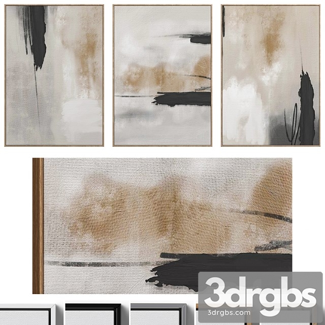 Abstract neutral wall art c-437 - thumbnail 1