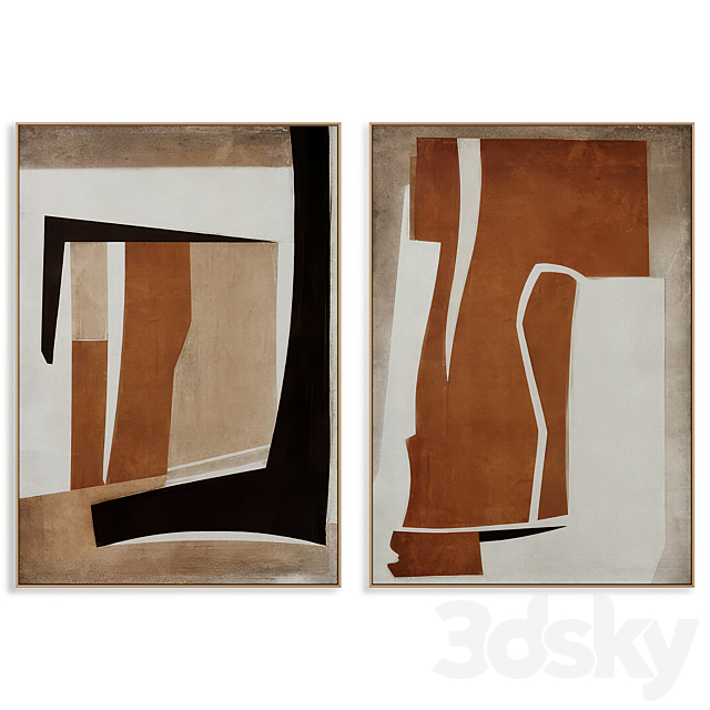 Abstract Painting Frame set 0358 3ds Max - thumbnail 1