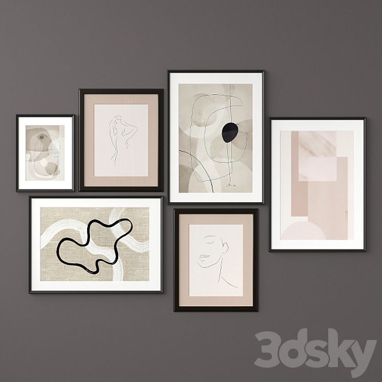 Abstract paintings set 3DS Max - thumbnail 2