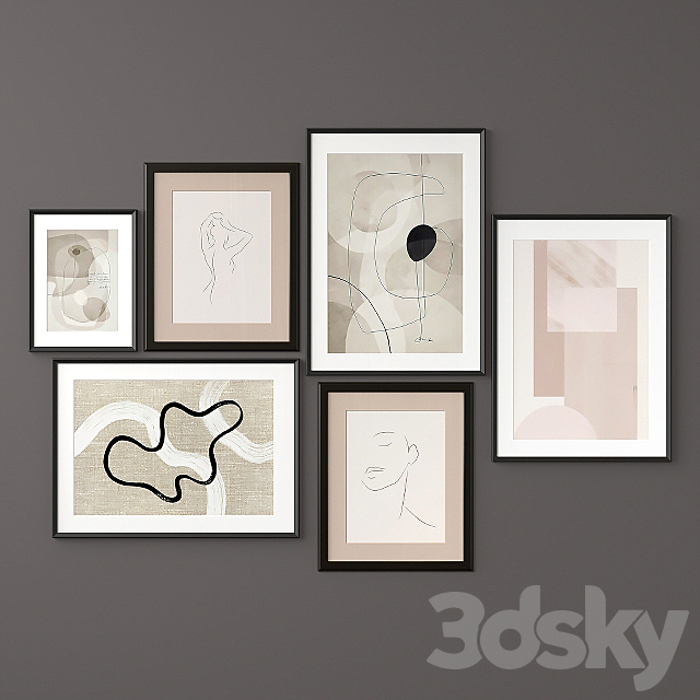 Abstract paintings set 3DSMax File - thumbnail 2