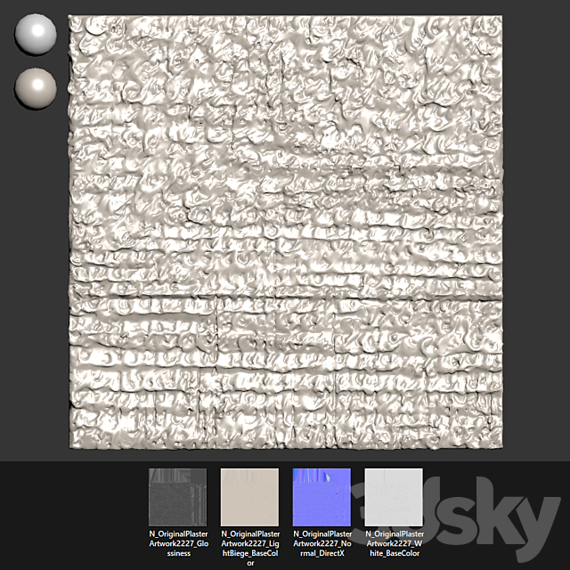 Abstract plaster painting 3DSMax File - thumbnail 7