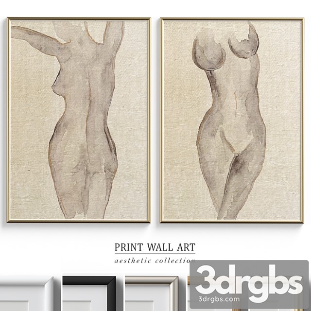 Abstract woman figure wall art p-562 - thumbnail 1