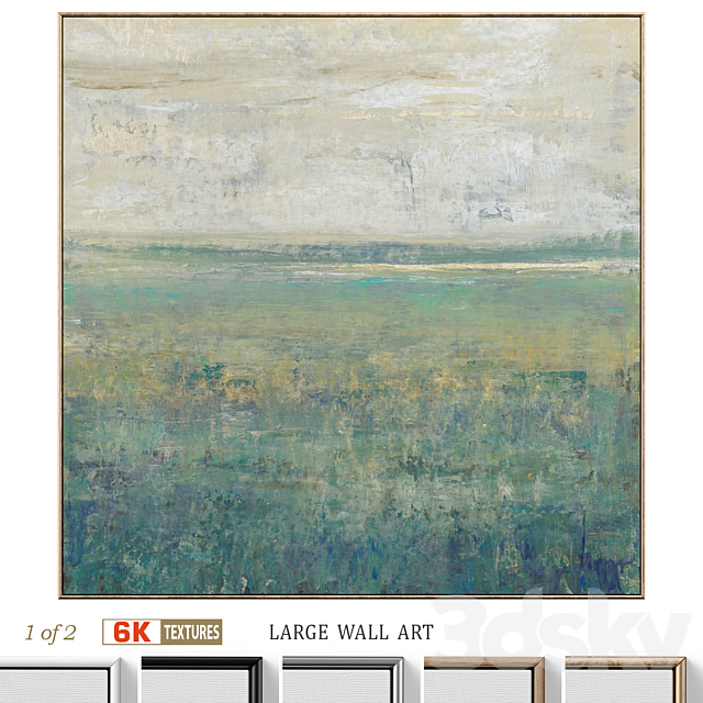 Accent Large Abstract Textural Wall Art C-1040 3ds Max - thumbnail 1