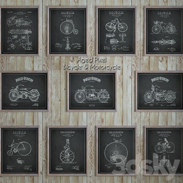 Aged Pixel “Bicycle & Motorcycle” 3ds Max - thumbnail 3