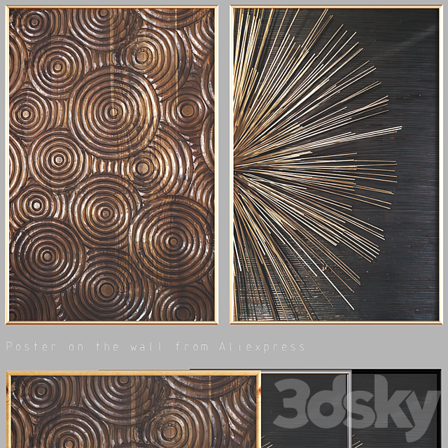 Aliexpress | painting on canvas with frame 049 3ds Max - thumbnail 1