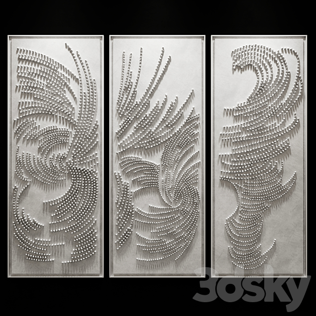 ART wall sculptures 01 3ds Max - thumbnail 1