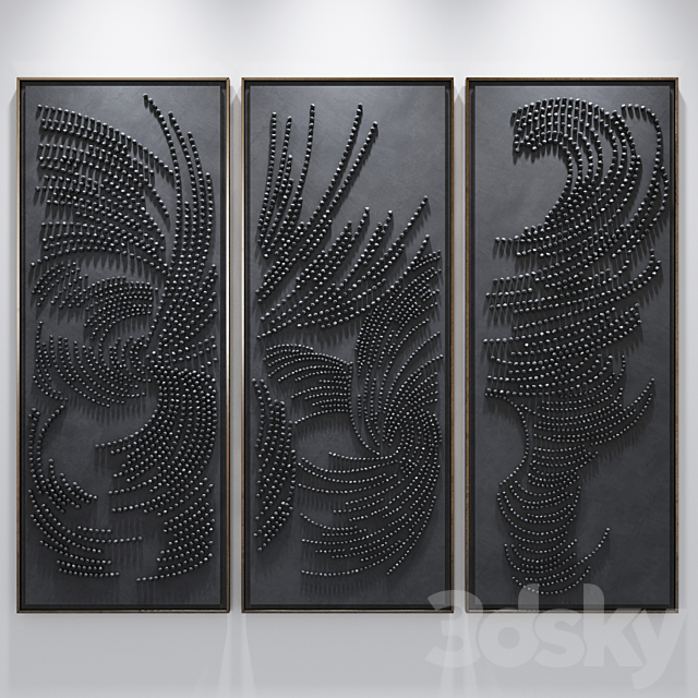 ART wall sculptures 01 3ds Max - thumbnail 2