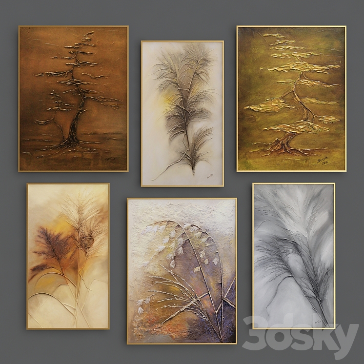 Bas relief autumn painting 3DS Max - thumbnail 1