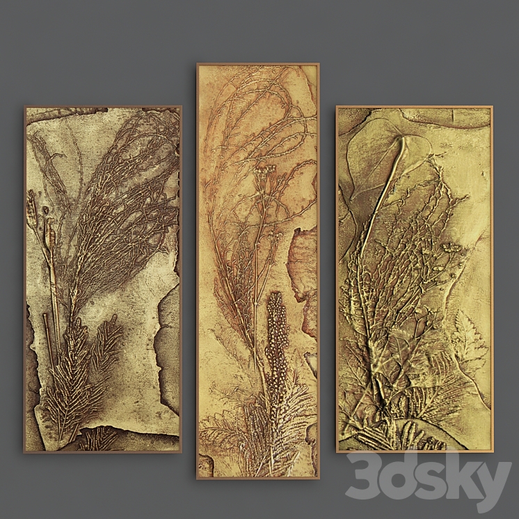 Bas relief autumn painting 3DS Max - thumbnail 2