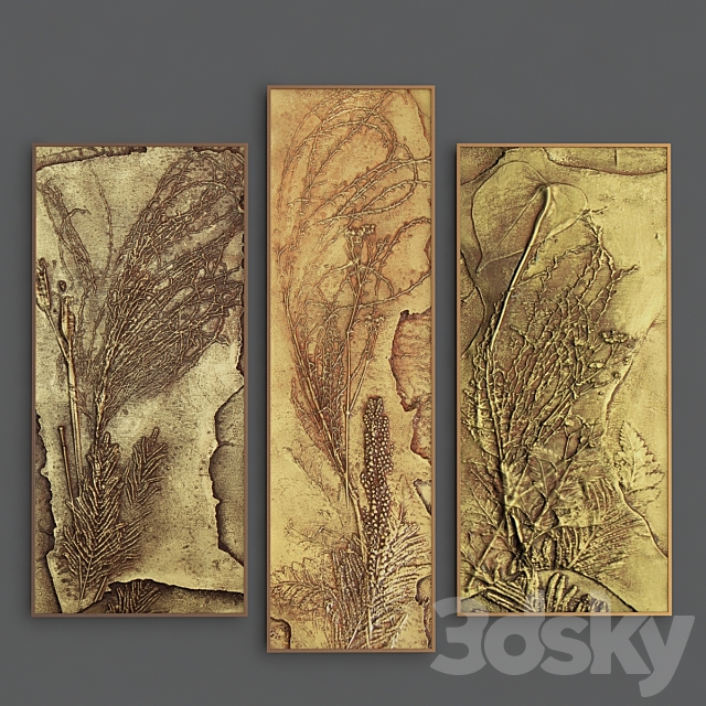 Bas relief autumn painting 3DSMax File - thumbnail 2