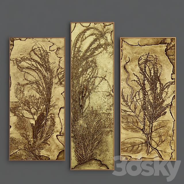 Bas relief autumn painting 3DSMax File - thumbnail 3