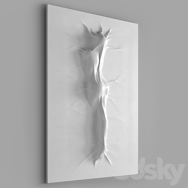 Bas relief Woman on the Wall 3ds Max - thumbnail 3