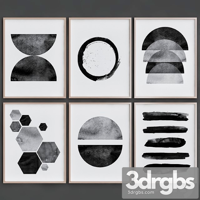 Black white wall art 3dsmax Download - thumbnail 1