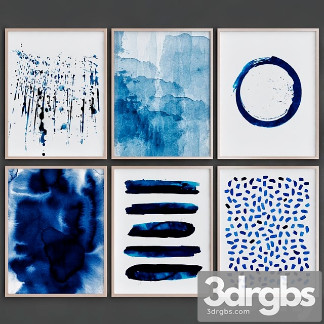 Blue wall art 3dsmax Download - thumbnail 1