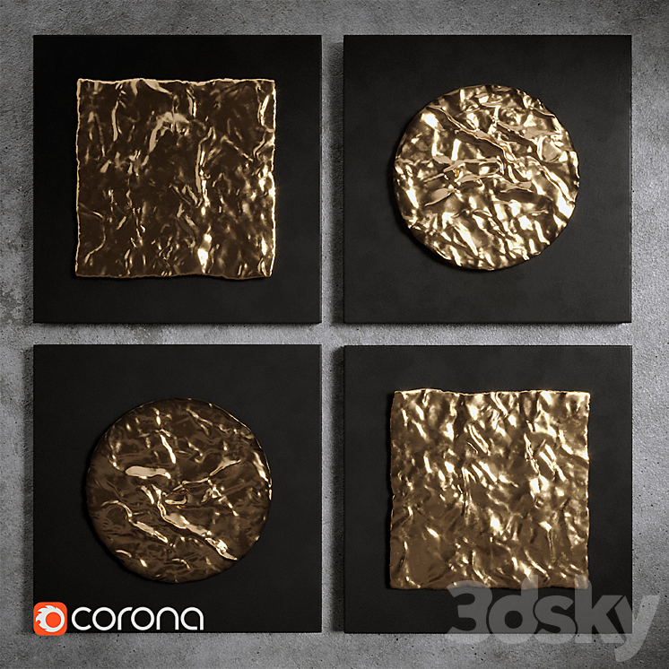 Boaz metal wall decor 3DS Max - thumbnail 1