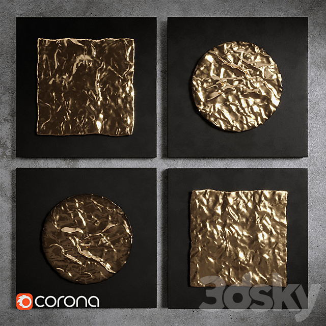 Boaz metal wall decor 3DSMax File - thumbnail 1