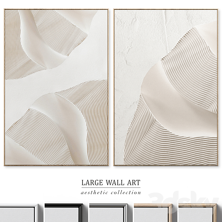 Bohemian Relief Plaster Wall Art C-610 3DS Max Model - thumbnail 1