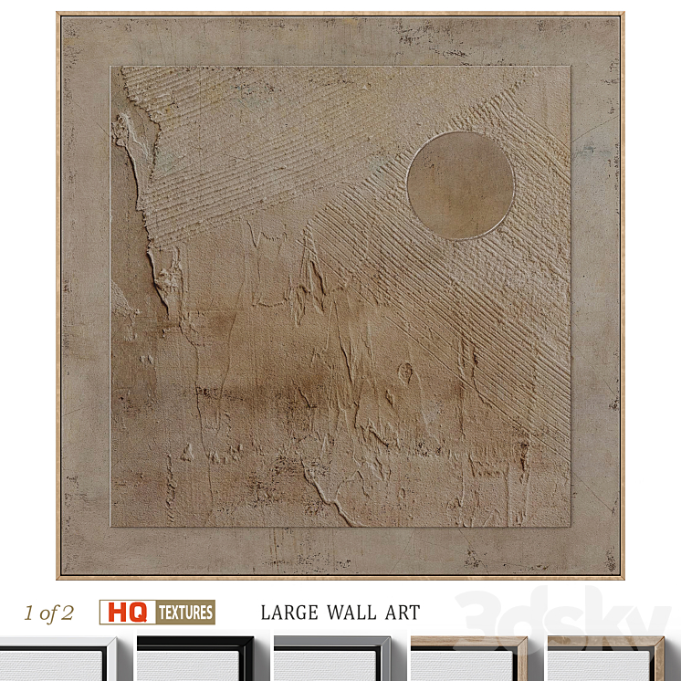 Boho Textural Plaster Landscape Wall Art C-603 3DS Max Model - thumbnail 1