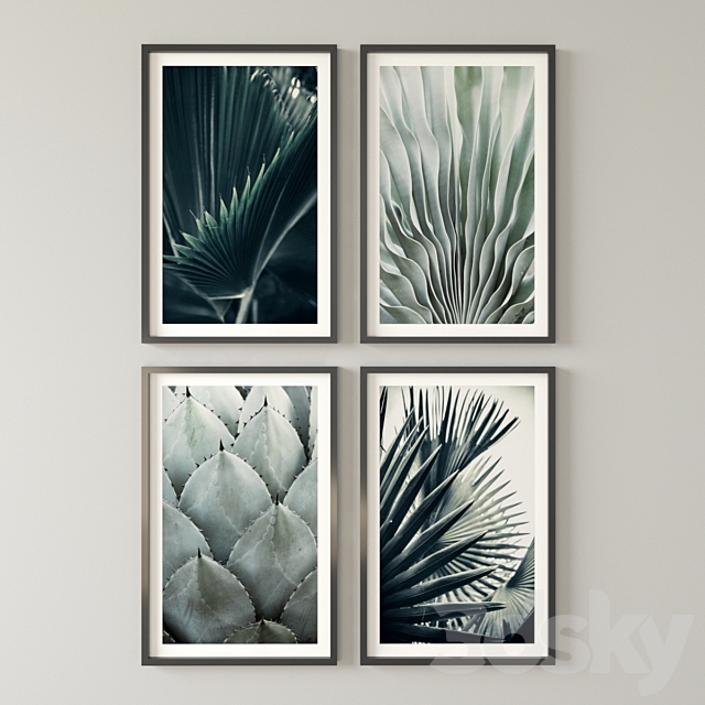 Botanical theme paintings 2 3ds Max - thumbnail 1