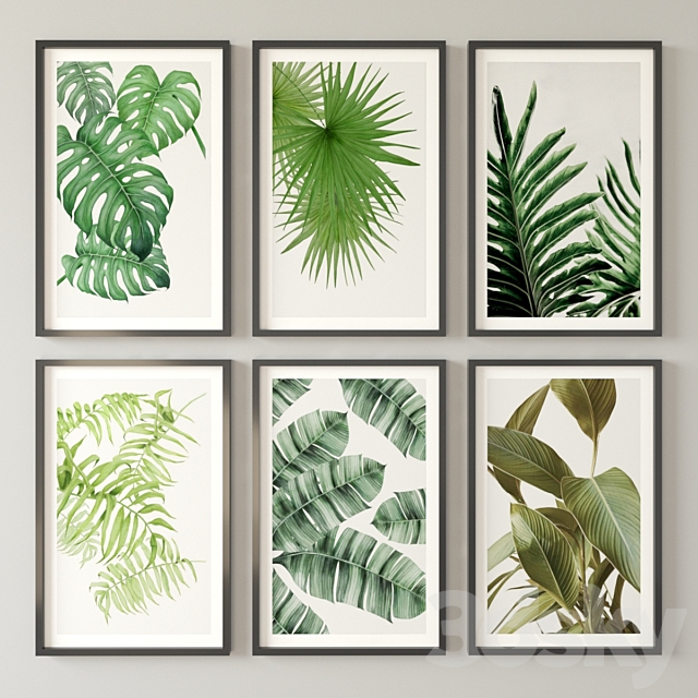 Botanical theme paintings 2 3ds Max - thumbnail 3