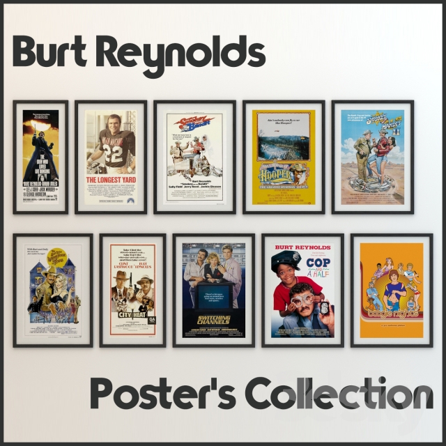 Burt Reynolds Poster's Collection 3DS Max - thumbnail 3