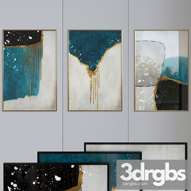 Canvas painting with frame 012 3dsmax Download - thumbnail 1