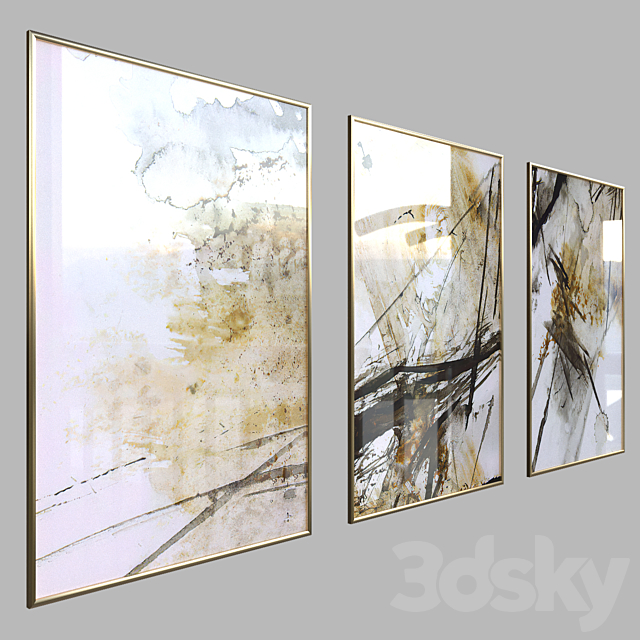 Canvas painting with frame 027 3DS Max Model - thumbnail 2