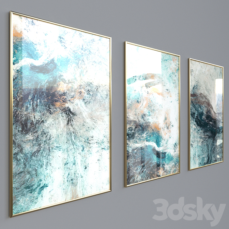 Canvas painting with frame 037 3DS Max - thumbnail 2