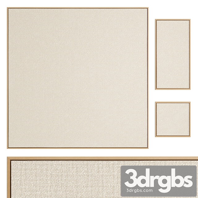 Canvas With Wooden Frame Zara Home 3dsmax Download - thumbnail 1