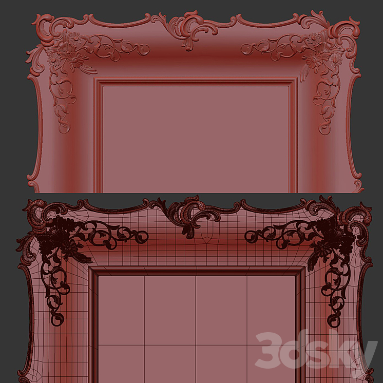 Carved frame 3DS Max - thumbnail 2