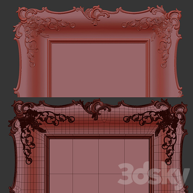 Carved frame 3DSMax File - thumbnail 2