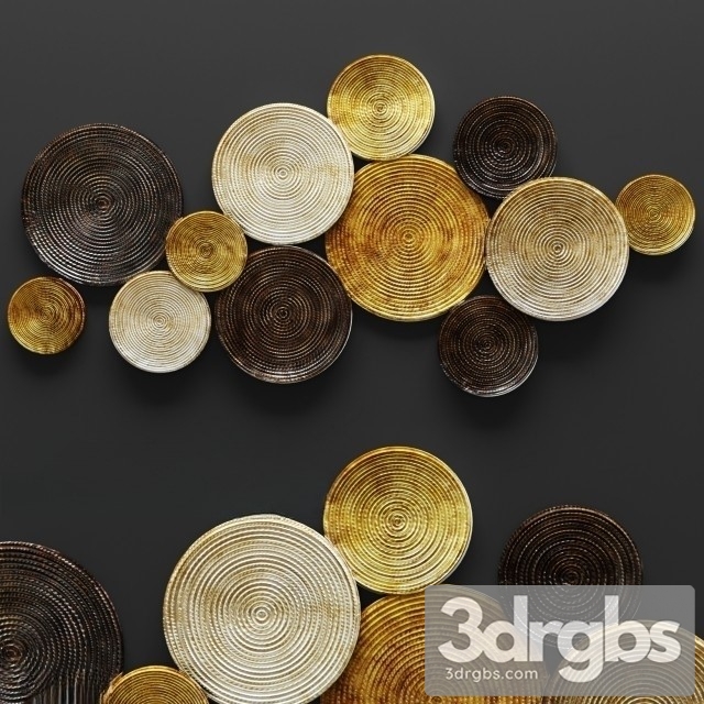 Circles Wall Decor 3dsmax Download - thumbnail 1