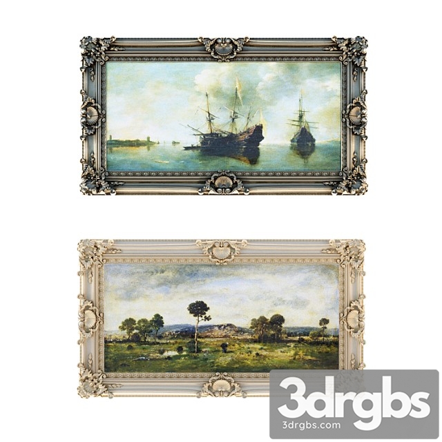 Classic baguette a frame for framing paintings and mirrors 3dsmax Download - thumbnail 1