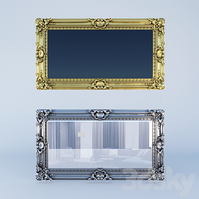 Classic baguette. a frame for framing paintings and mirrors 3DSMax File - thumbnail 2