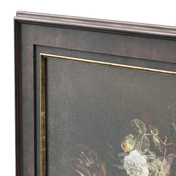 Classic frame with floral still life 3DS Max Model - thumbnail 2