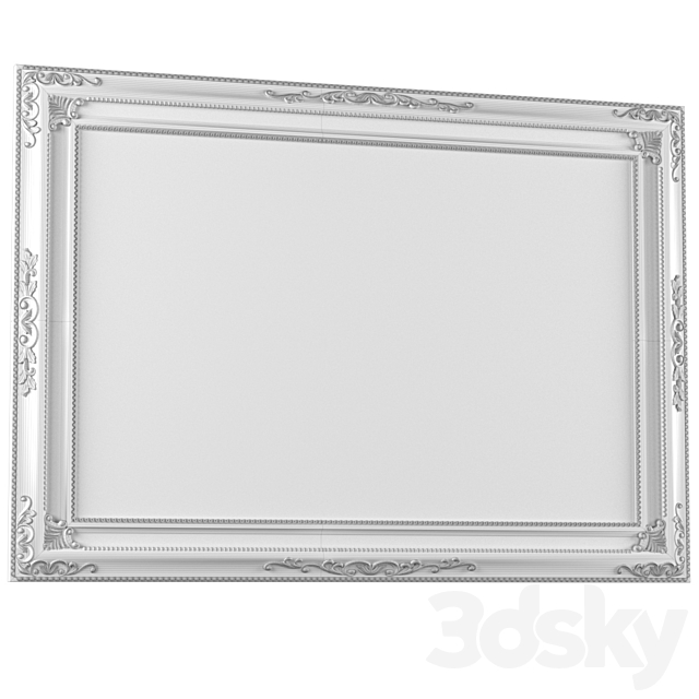 Classic picture passepartout in gold frame.PASSE-PARTOUTS Сanvas Frame picture gold 3ds Max - thumbnail 3