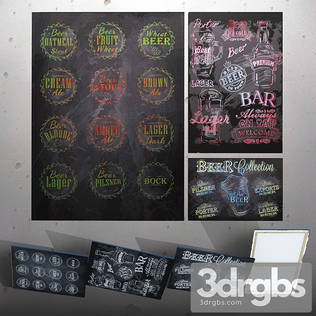 Coffee Chalk Board 02 3dsmax Download - thumbnail 1