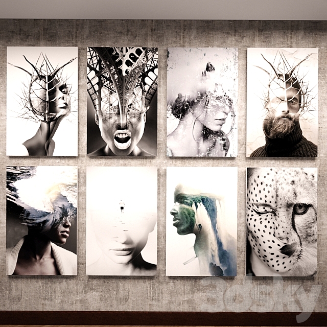 Collages Antonio Mora (16 pcs.) 3DS Max Model - thumbnail 2